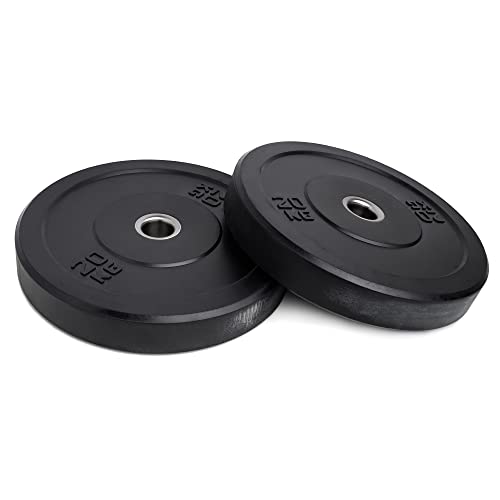 Apoliam- Olympic Bumper Weight Plates - Rubber Coated - 2 inch Barbell Weight Set