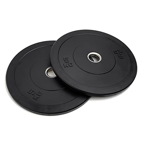 Apoliam- Olympic Bumper Weight Plates - Rubber Coated - 2 inch Barbell Weight Set